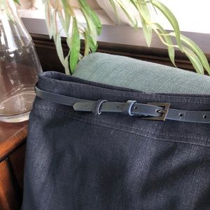 Career dark chambray skirt